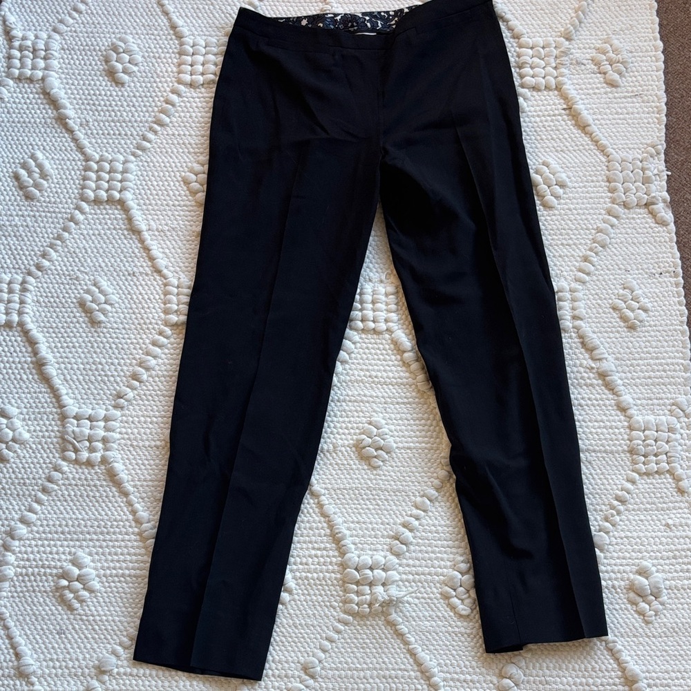 Milly lightweight wool Black cropped pants SZ 2